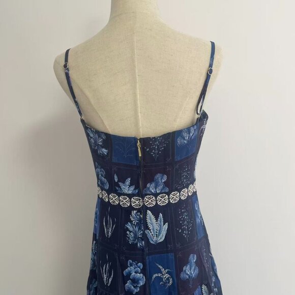 Agua by Agua Bendita Lima Algae Printed Linen Maxi Dress - Picture 11 of 15